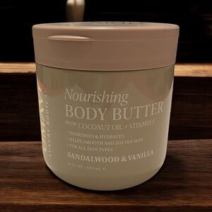 Omave Sandalwood & Vanilla Body Butter with Coconut Oil and Vitamin E